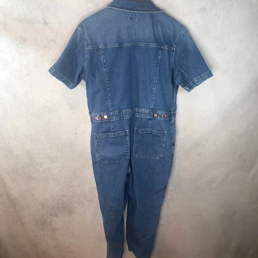 Gap Denim Jumpsuit Medium Wash Women Size 16 XL - Picture 3 of 6